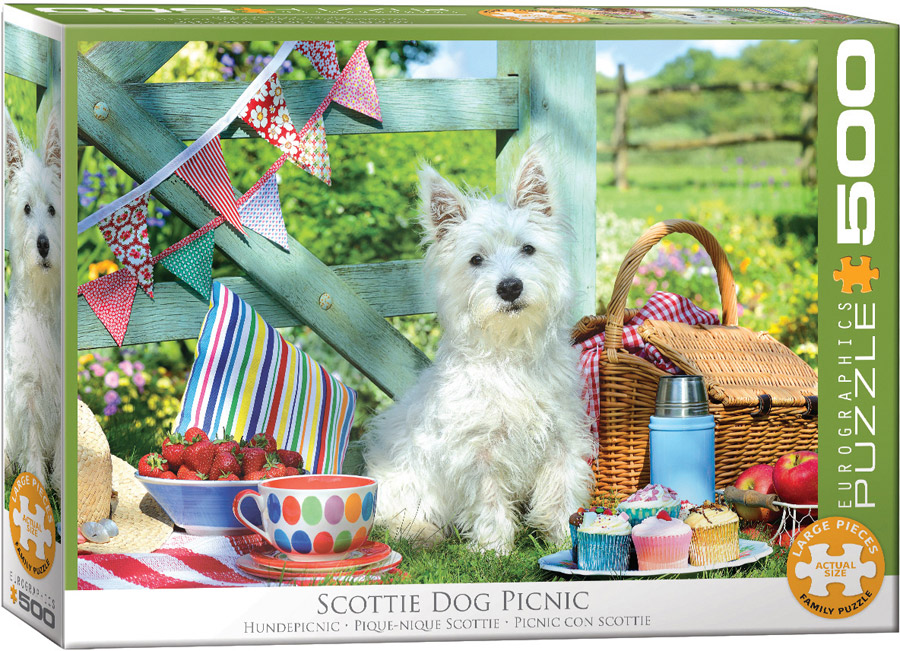 EUROGRAPHICS 6500-5461 Scottie Hunde Picknick 500 Teile Puzzle