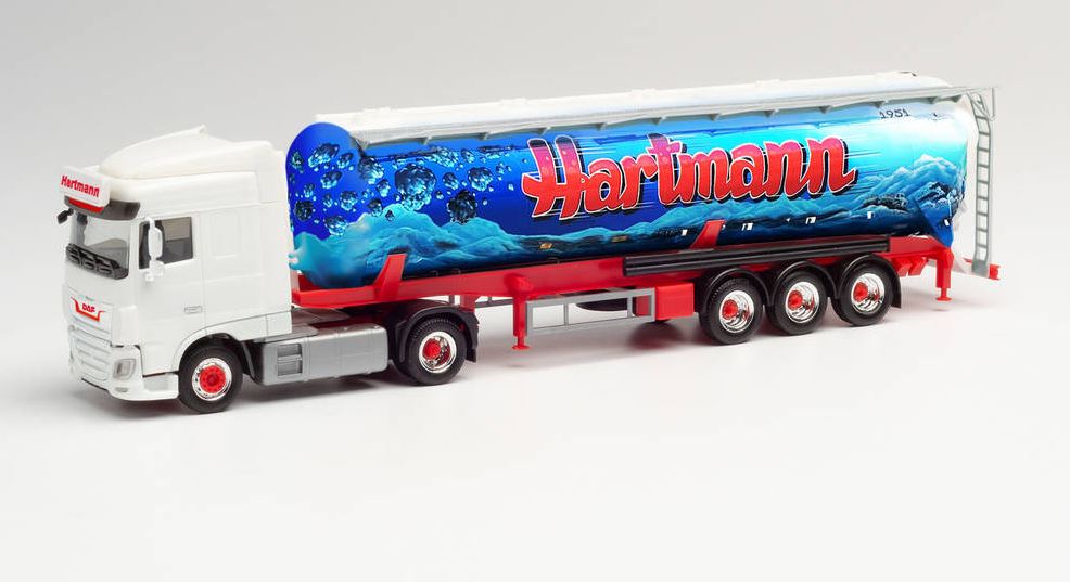 Herpa 312820 DAF XF Euro 6 SC Silo-Sattelzug „Hartmann“ - 1:87 - Neu