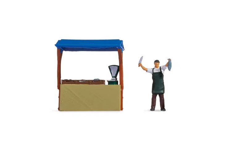 Noch 16503 Tiny-Scenes „Fischstand“ 1:87 Spur H0 Neu OVP Figur