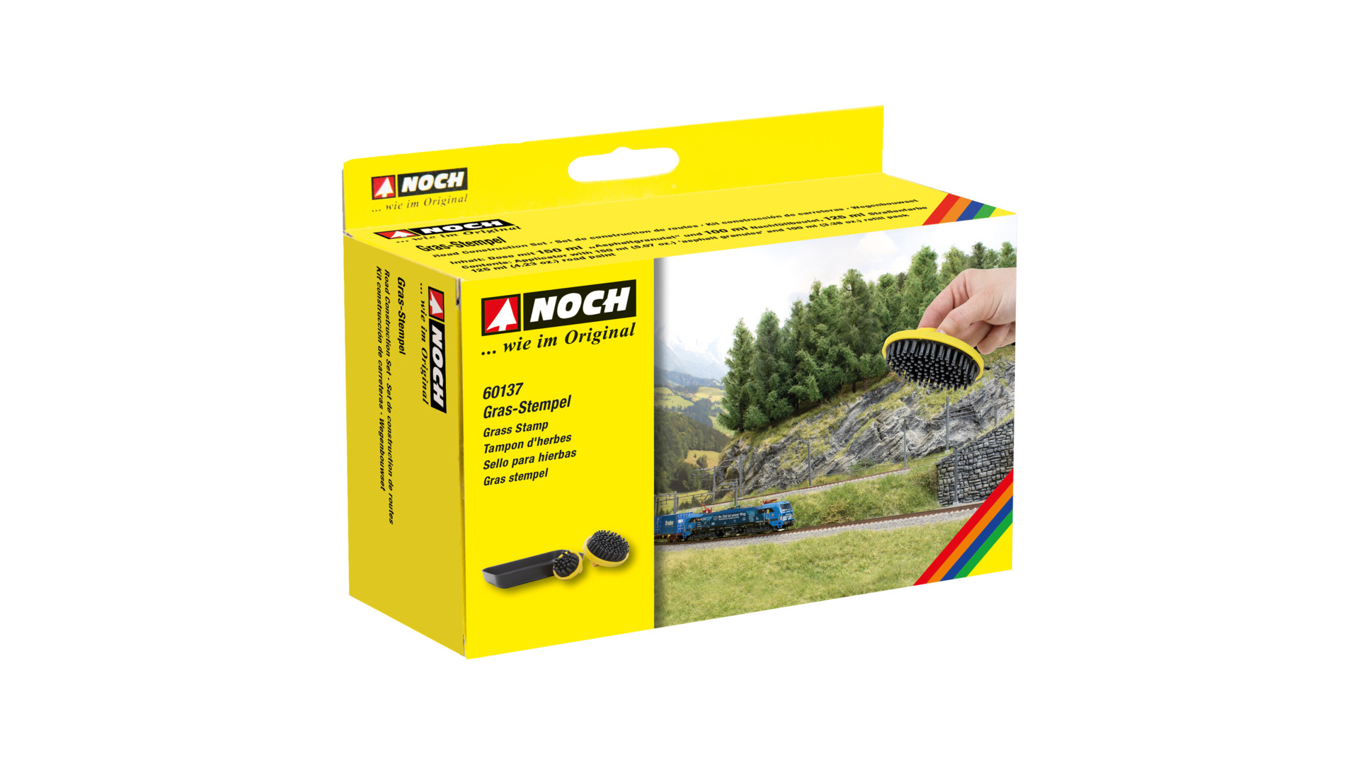Noch 60137 Gras-Stempel (klein und groß) 1 Klebstoff-Wanne NEU