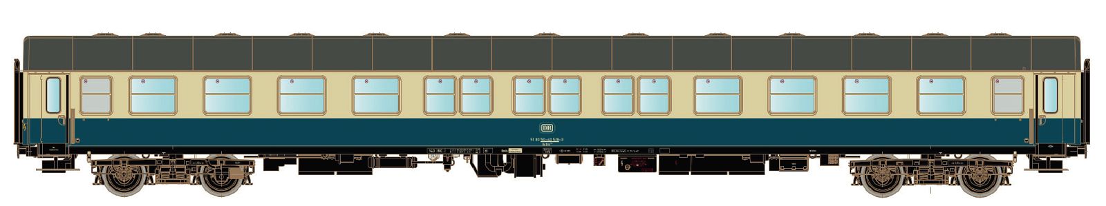 LS Models 46182 Liegewagen Bctm 256 DB Ep.IV Scheibenbremse Spur H0