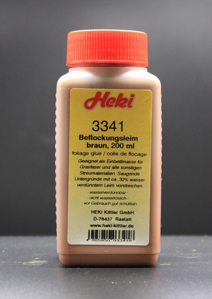 Heki 3341 Beflockungsleim braun 200 ml Neu OVP