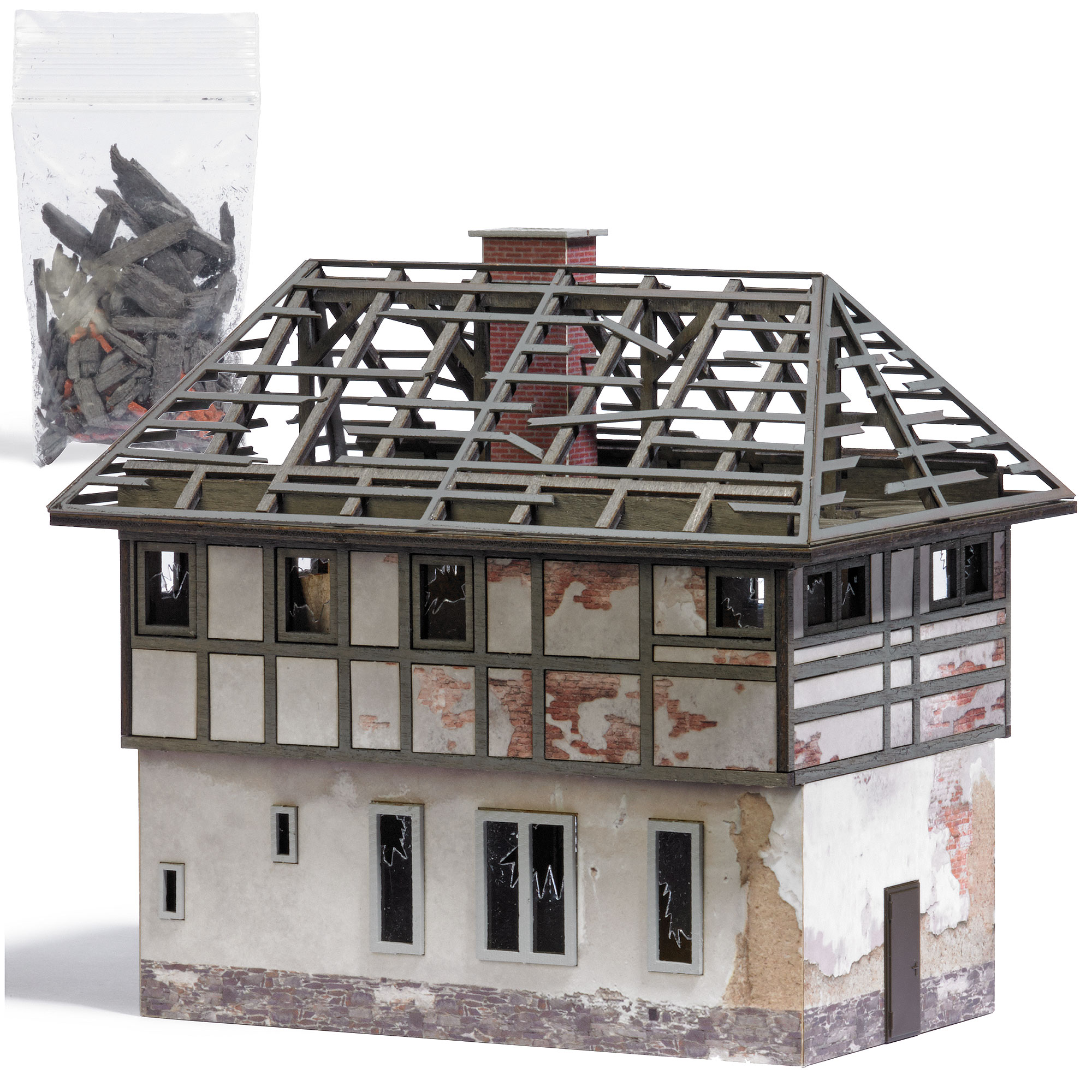 Busch 1949 Verwittertes Stellwerk 1:87 Spur H0 Bausatz Neu OVP