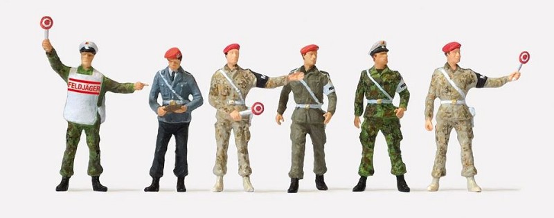 Preiser 72534 Feldjäger Bundeswehr 6 Stück unbemalt