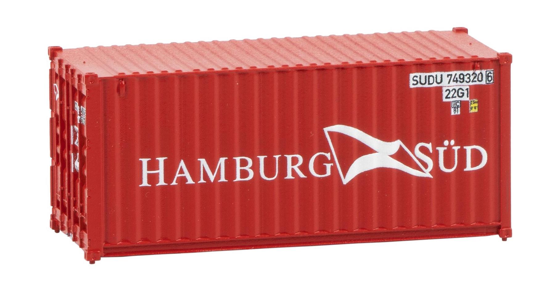 Faller 182001 20' Container HAMBURG SÜD, H0, 1:87, NEU OVP