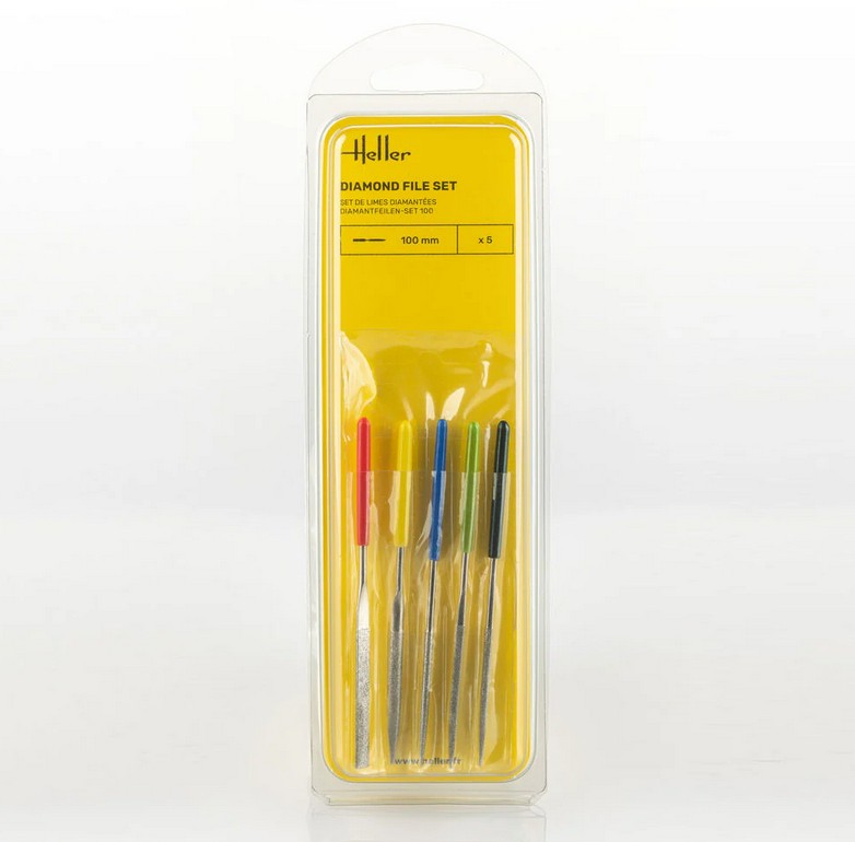 Heller 99005 Diamantfeilen-Set 100 mm (5-teilig) NEU OVP