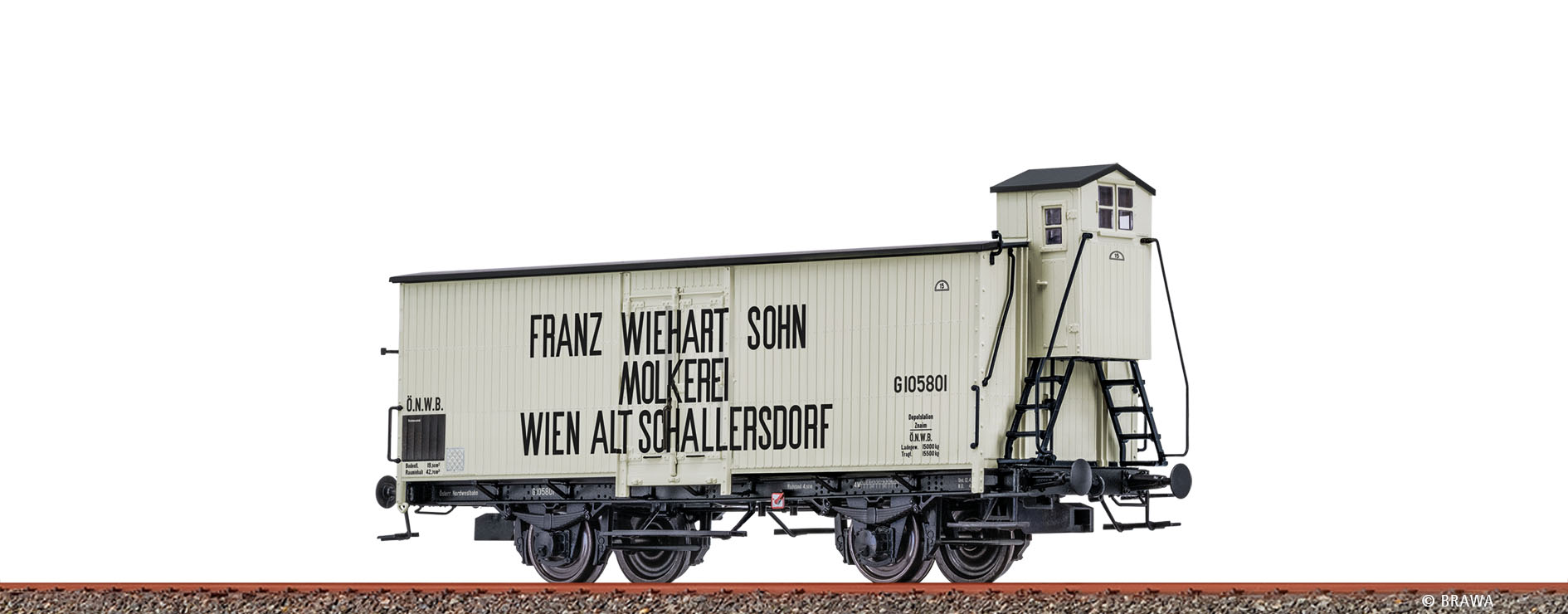 Brawa 51166 H0 Kühlwagen "Franz Wiehart Sohn Molkerei" ÖBB