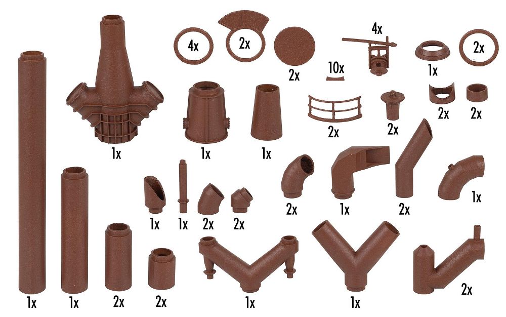 Faller 180328 Großes Rohrleitungs-Set 1:87 Spur H0 Bausatz NEU