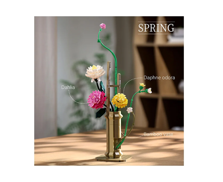CaDA C59023W Blumenstrauß Frühling 1:1 Bausatz NEU OVP Bricks