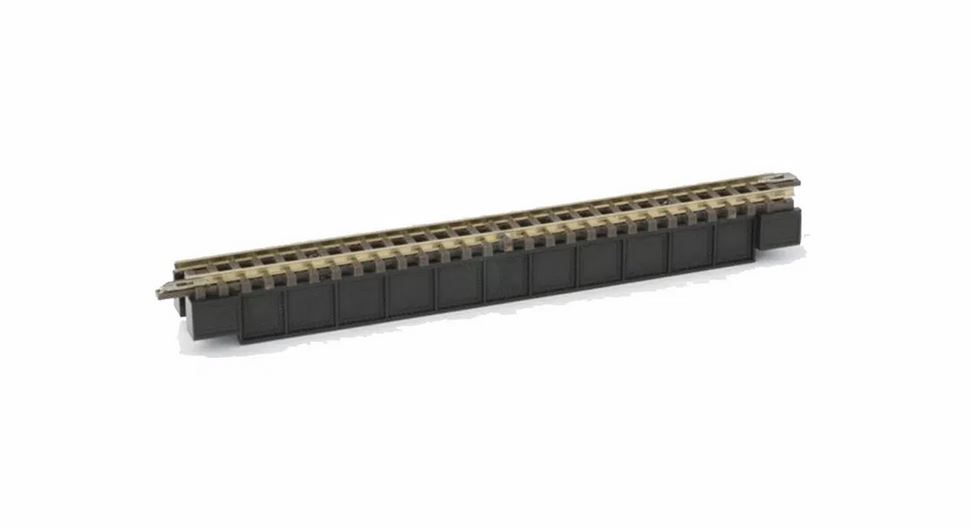 Rokuhan R072 Vollwandbrücke dunkelgrau eingleisig 1:220 Spur Z Neu