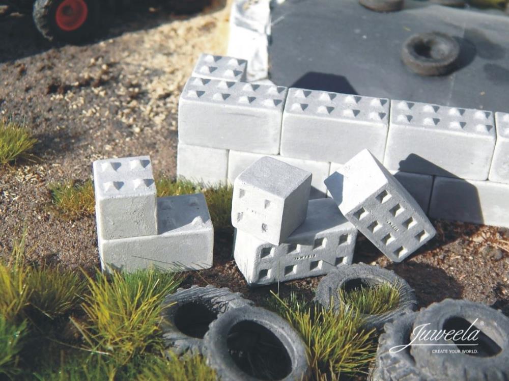 Juweela 28331 Betonblöcke Noppen 8+4 - 1:87 - Neu - OVP