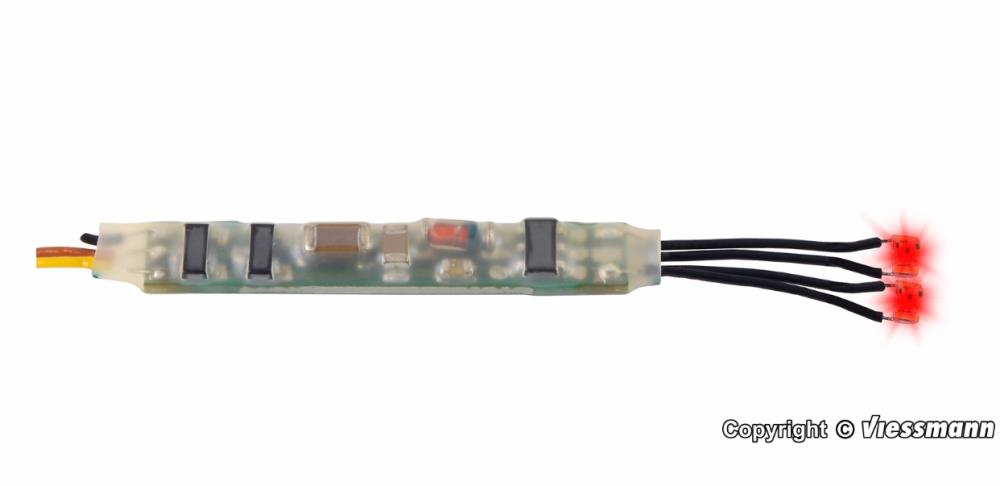 Viessmann 5272 Mini-LED rot, 2 Stück mit Mikro-Blinkelektronik - H0 1:87