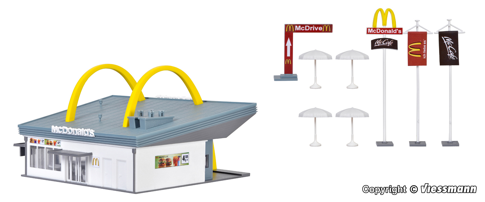 Vollmer 43634 McDonald´s Schnellrestaurant mit McDrive 1:87 Spur H0