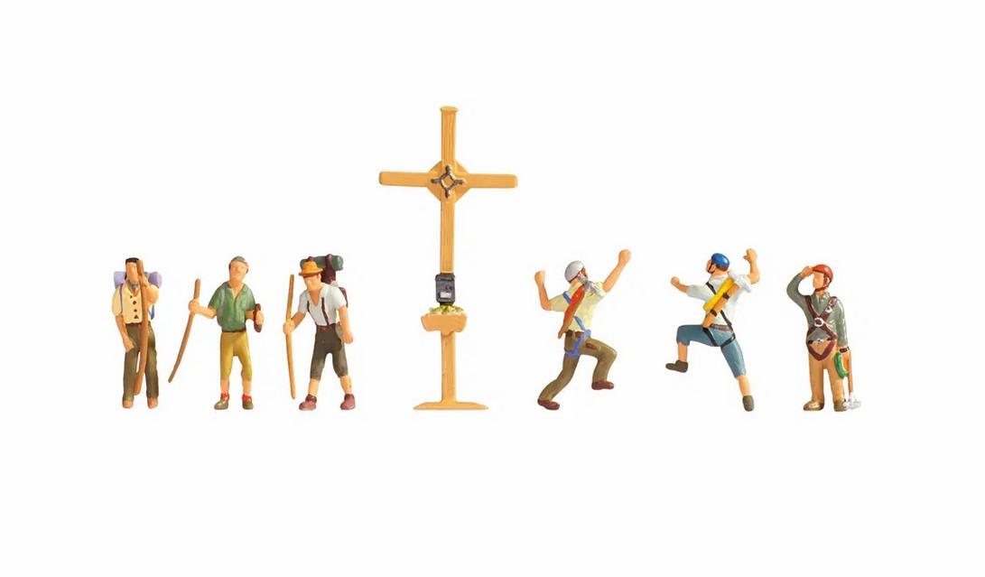 Noch 15874 Bergwanderer mit Gipfelkreuz 1:87 Spur H0 NEU OVP