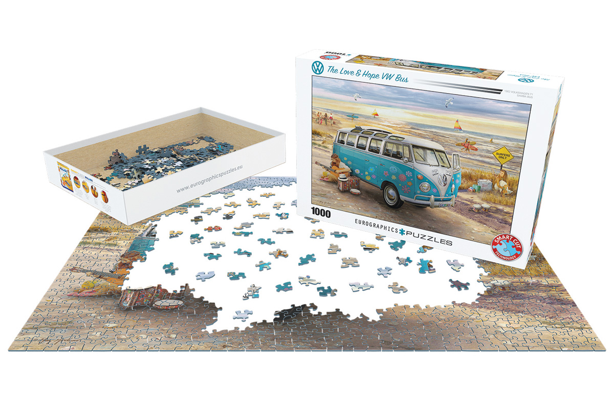 EUROGRAPHICS 6000-5310 Der Love & Hope VW Bus 1000 Teile Puzzle NEU OVP