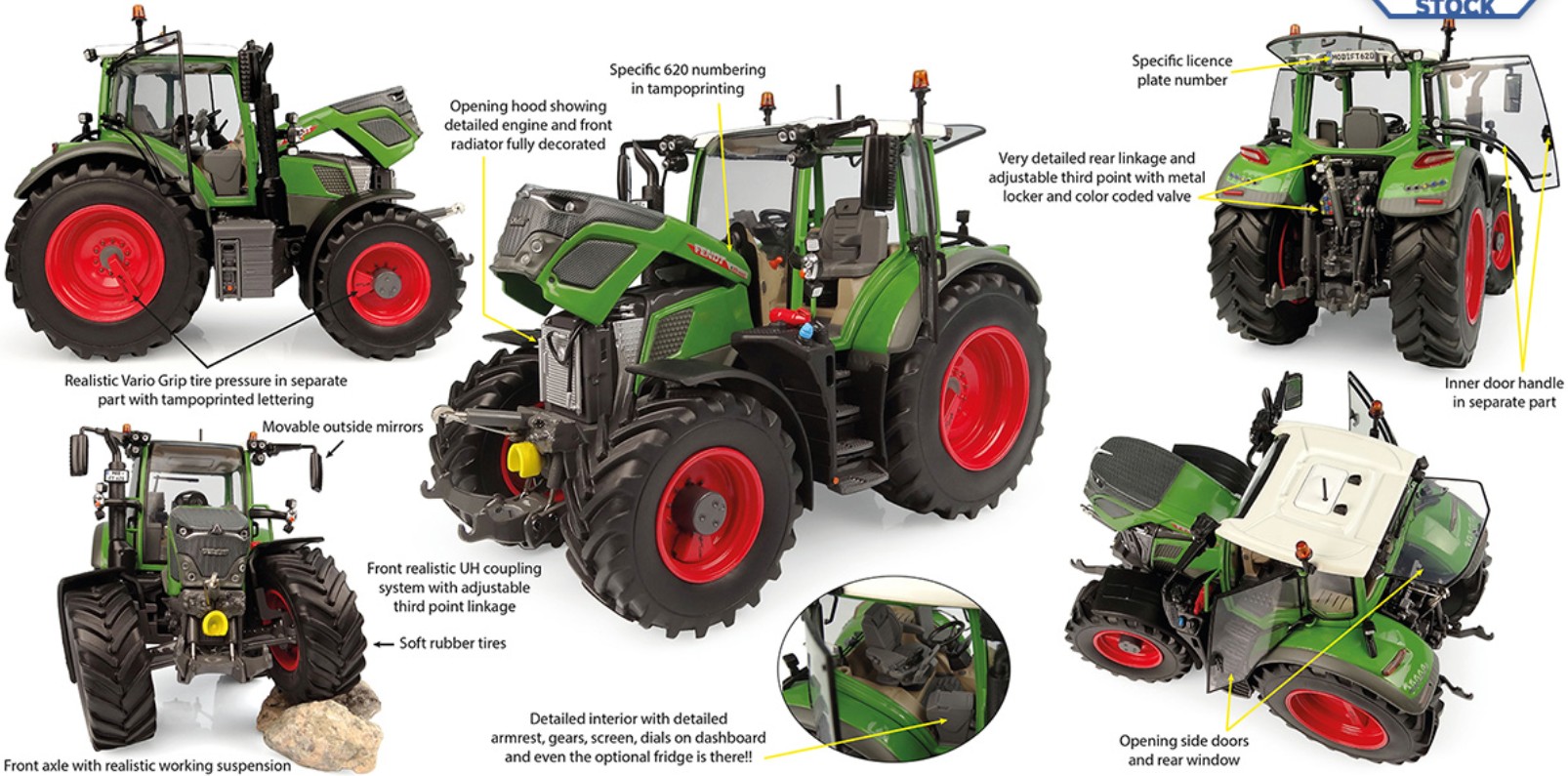 Universal Hobbies UH6666 Fendt 620 Vario 1:32 Spur 1 Standmodell NEU OVP