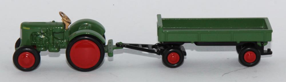 Schuco Piccolo Traktor Fendt Dieselross F 20 (1955) mit Anhänger 1:90