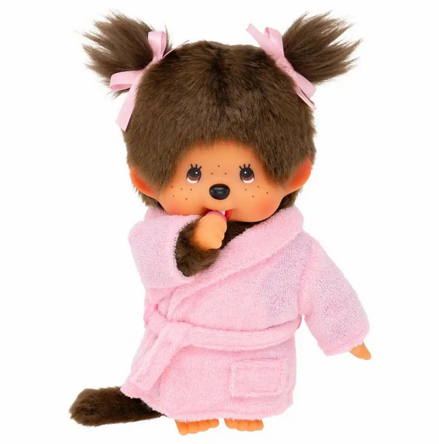 Monchhichi 203802 Plüschfigur Bathrobe Girl 20 cm Stoff NEU