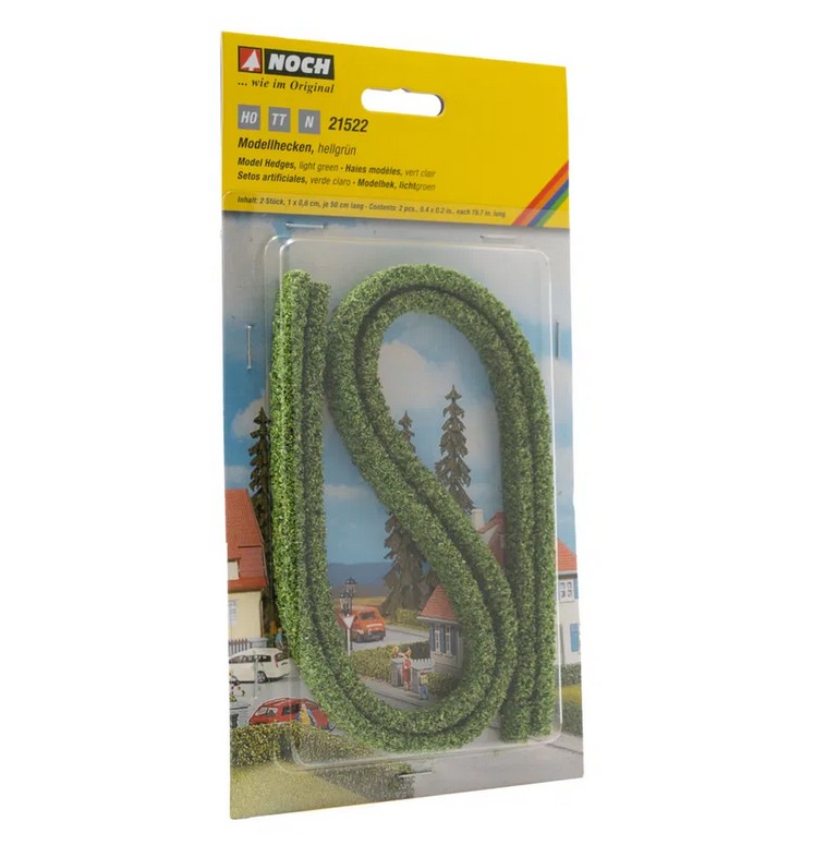 Noch 21522 Modellhecken grün 2 Stück 1 x 0,6 cm Spur H0/TT/N