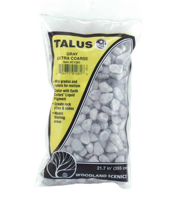 Woodland Scenics C1281 Felsschutt grau sehr grob/Extra Coarse Grey Talus - Neu