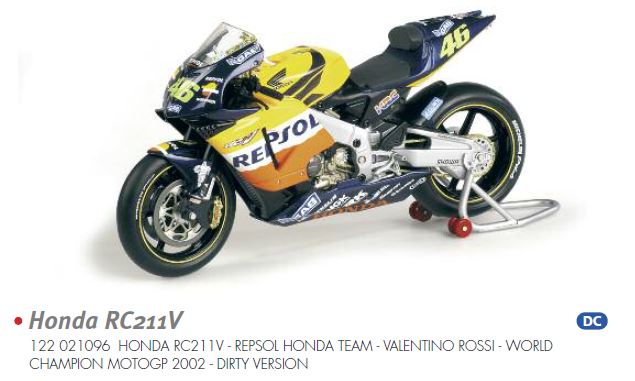 Minichamps 122021096 VALENTINO ROSSI WORLD CHAMPION 2002 1:12