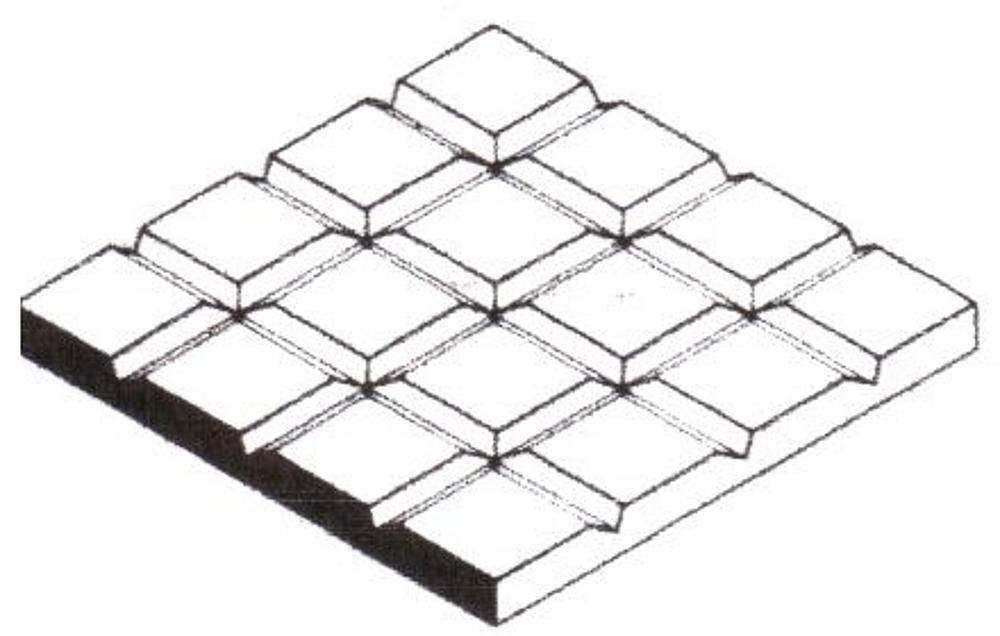 evergreen 4502 Gehwegplatten, 1x150x300 mm, Raster 2,1 mm, 1 Stück