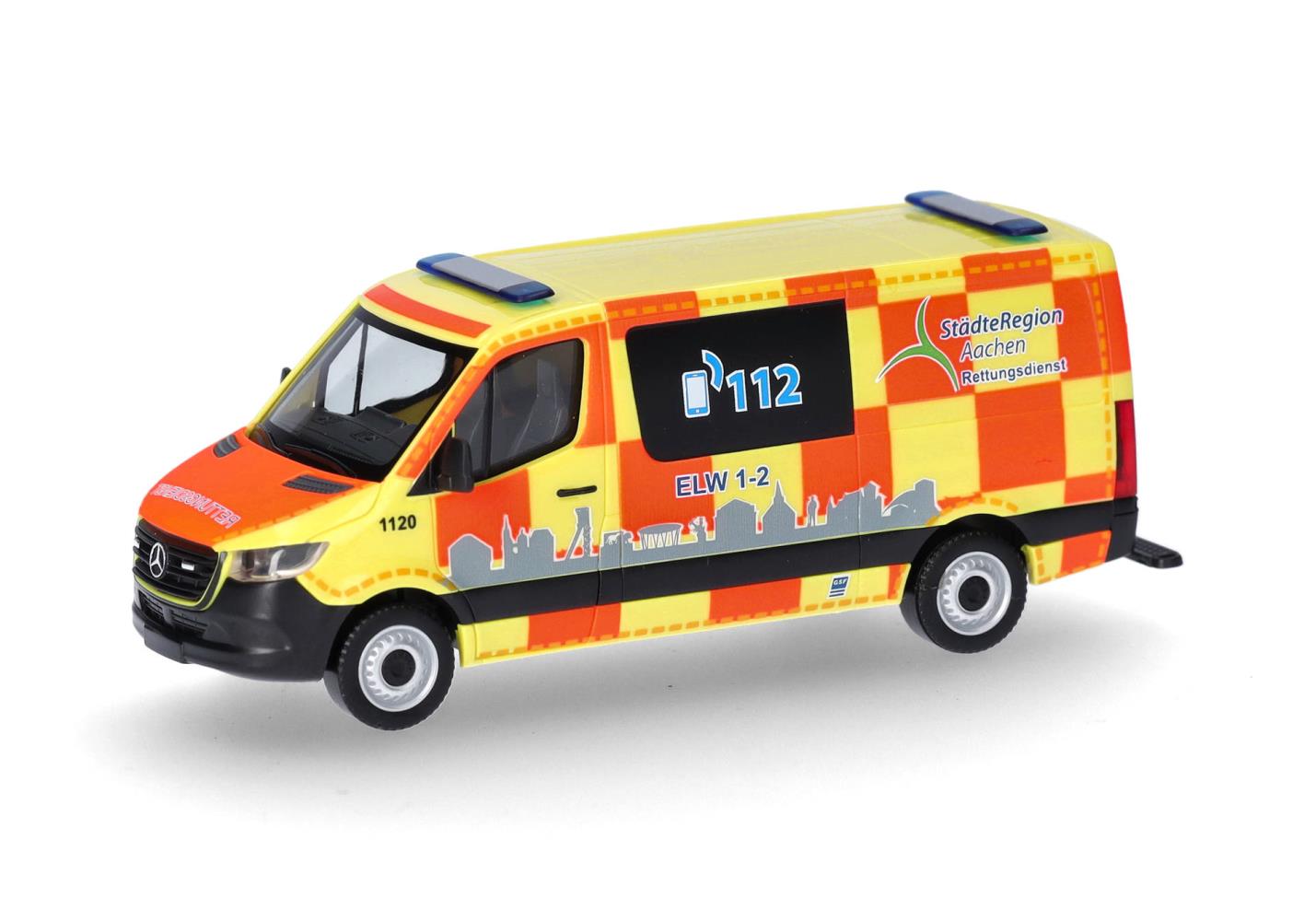 Herpa 097741 Mercedes-Benz Sprinter '18 Halbbus Flachdach 1:87