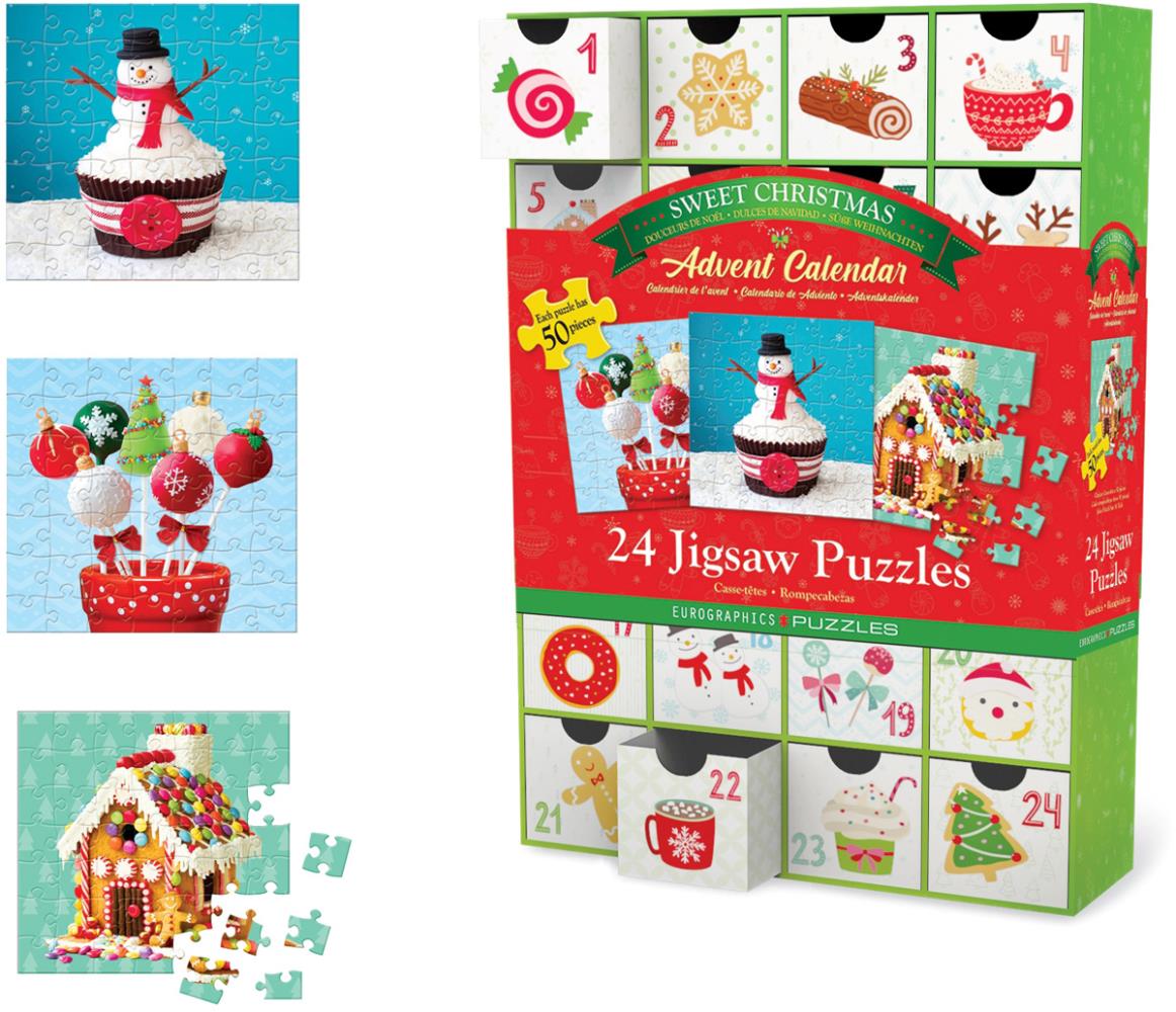 EUROGRAPHICS 8924-5666 Christmas Sweets 1200 Teile Puzzle Adventskalender