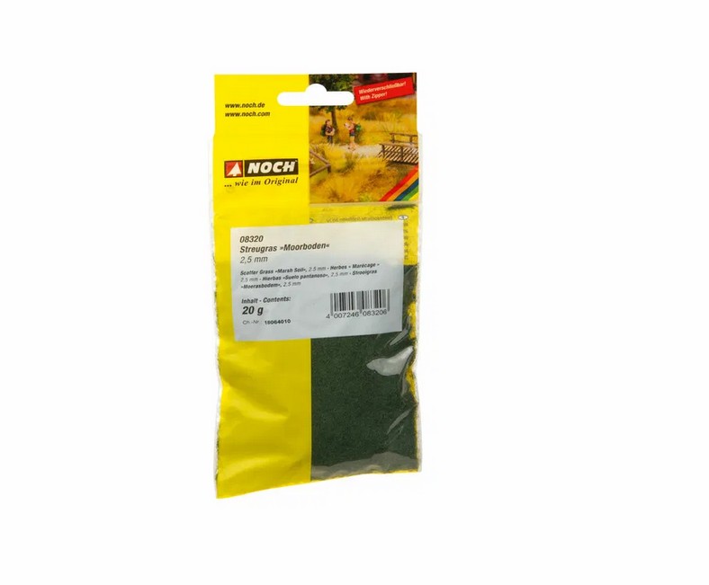 Noch 08320 Streugras “Moorboden” 2,5 mm 20 g Beutel NEU OVP