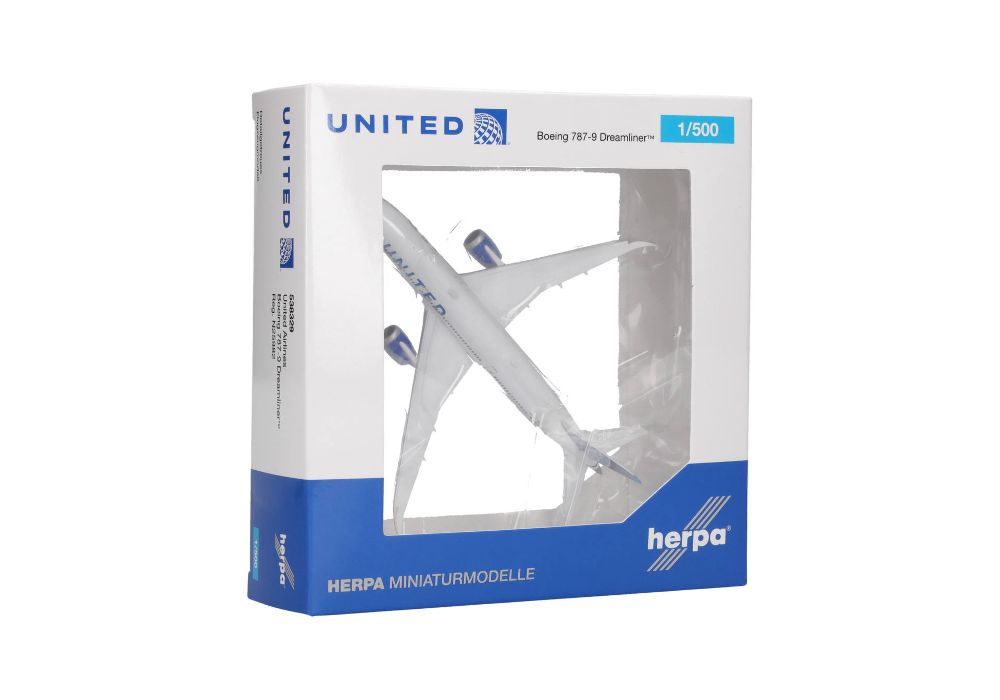 Herpa 538329 United Airlines Boeing 787-9 Dreamliner N25982 1:500