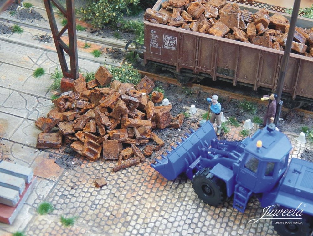 Juweela 28186 Industrieschrott rostig Echtrost, 25g (Miniatur)