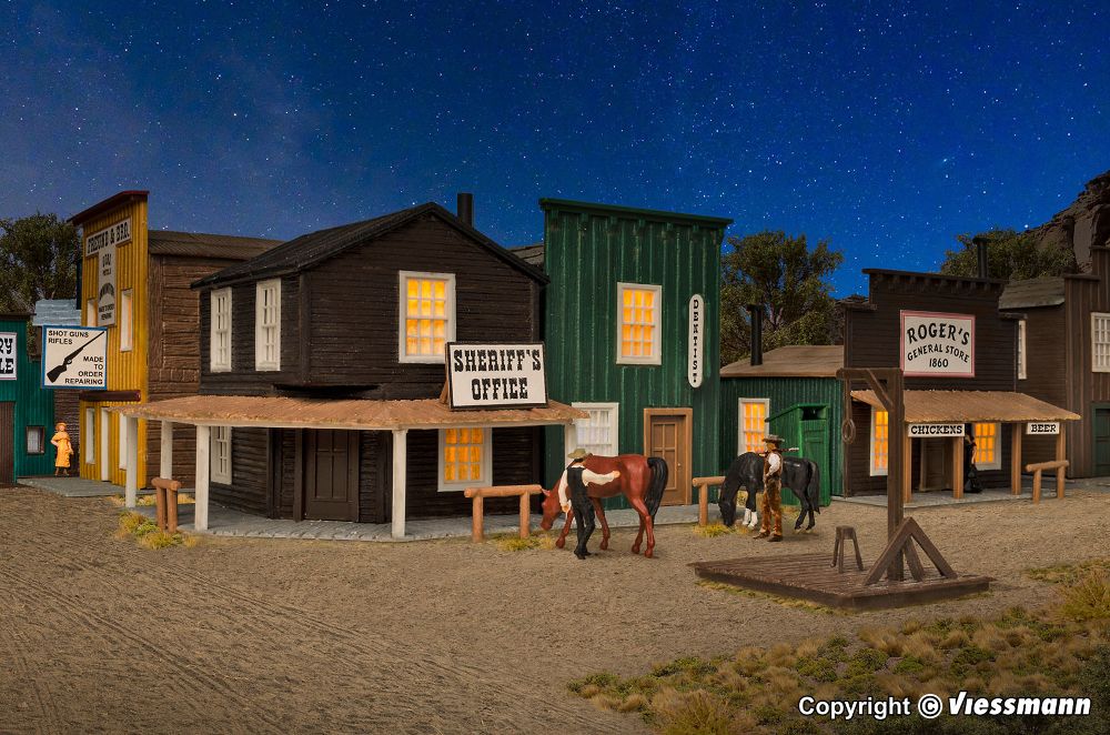 Kibri 38502 Westernhäuser Ensemble Sheriff´s Office 1:87 Spur H0