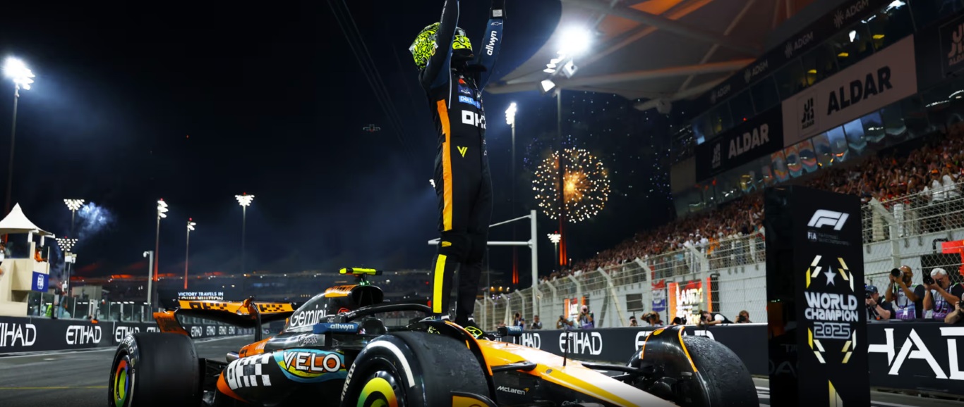 Minichamps 537259504 LANDO NORRIS WORLD CHAMPION 2025 1:12
