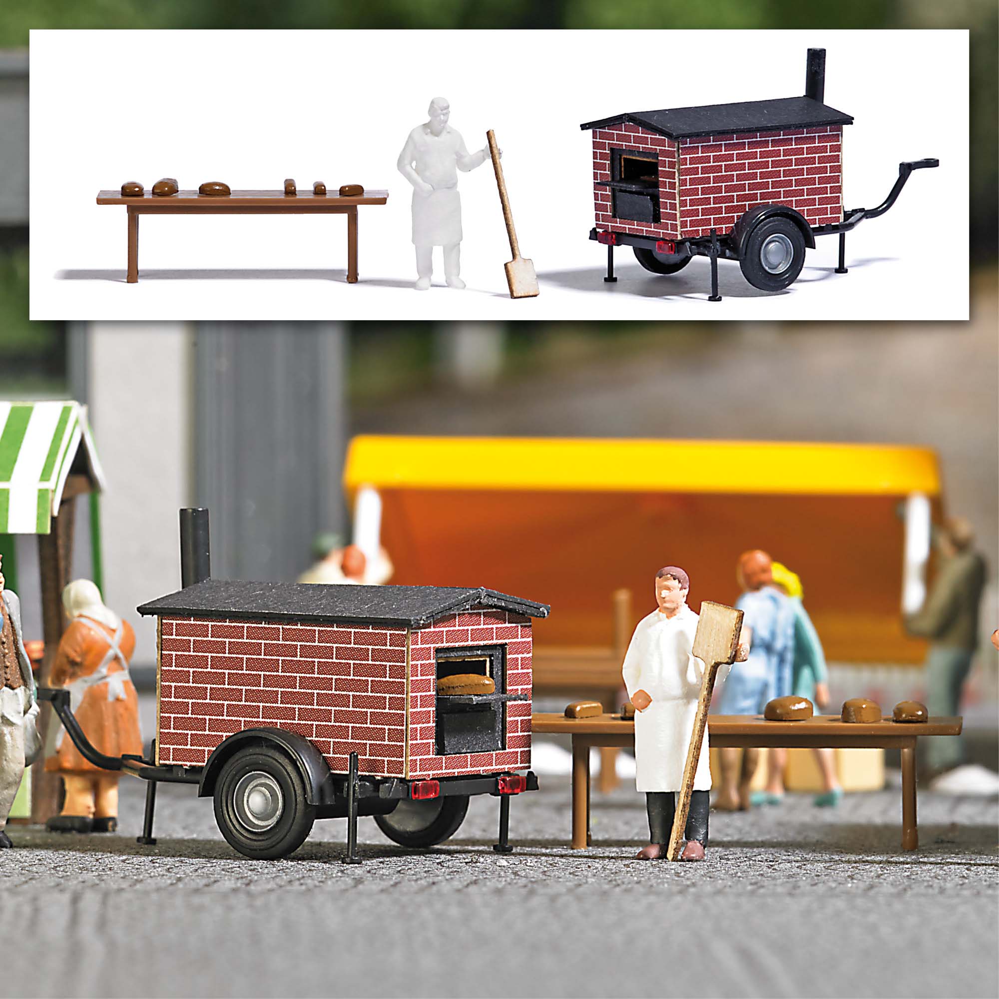 Busch 1827 Mobiler Brotbackofen 1:87 Spur H0 Bausatz Neu OVP