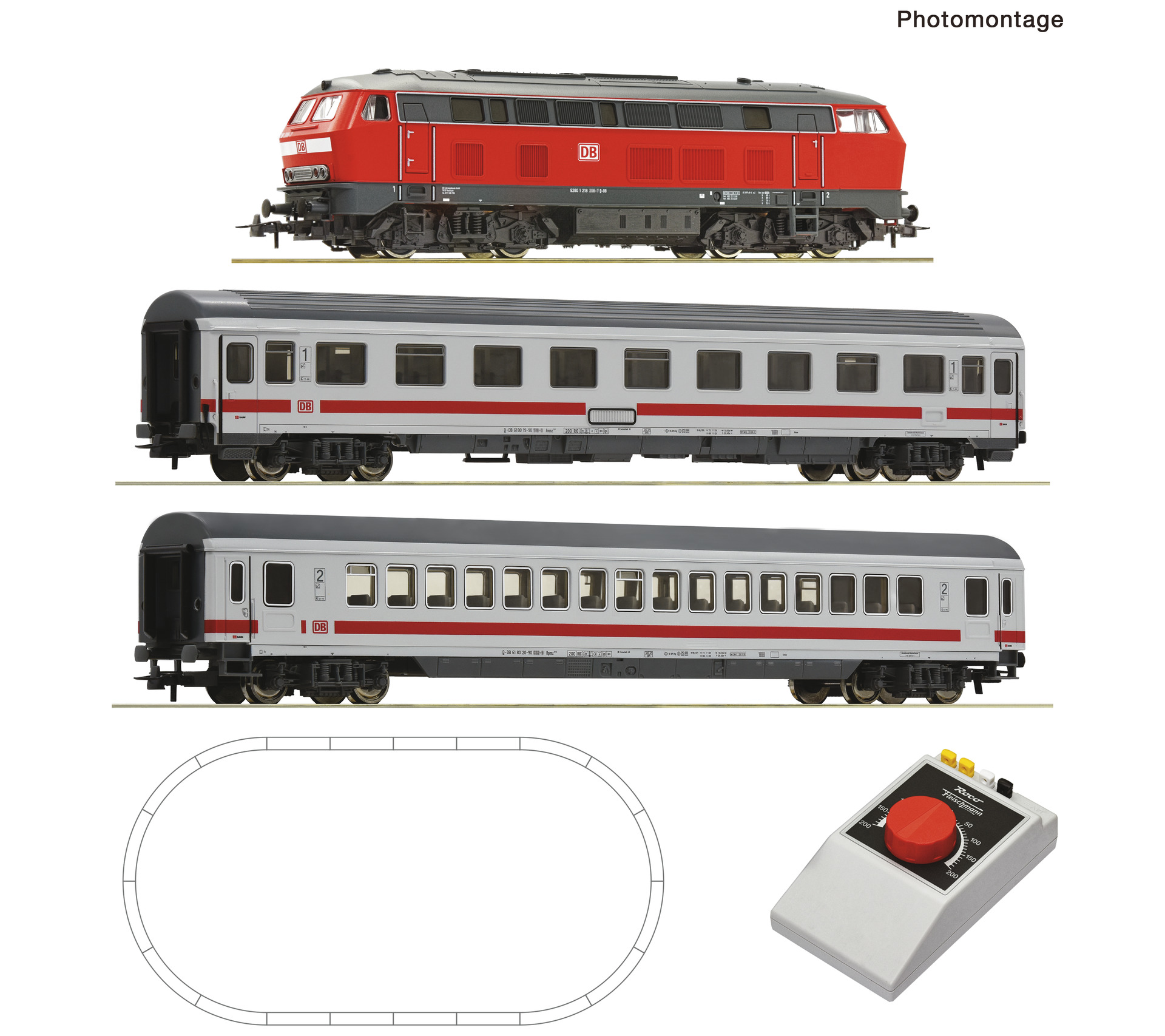 Roco 5100016 Analog Start Set: Diesellokomotive BR 218 (GEOLINE)