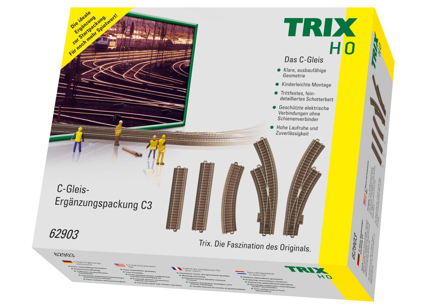 Trix 62903 C-Gleis-Ergänzungspackung C3 1:87 Spur H0 DC Neu
