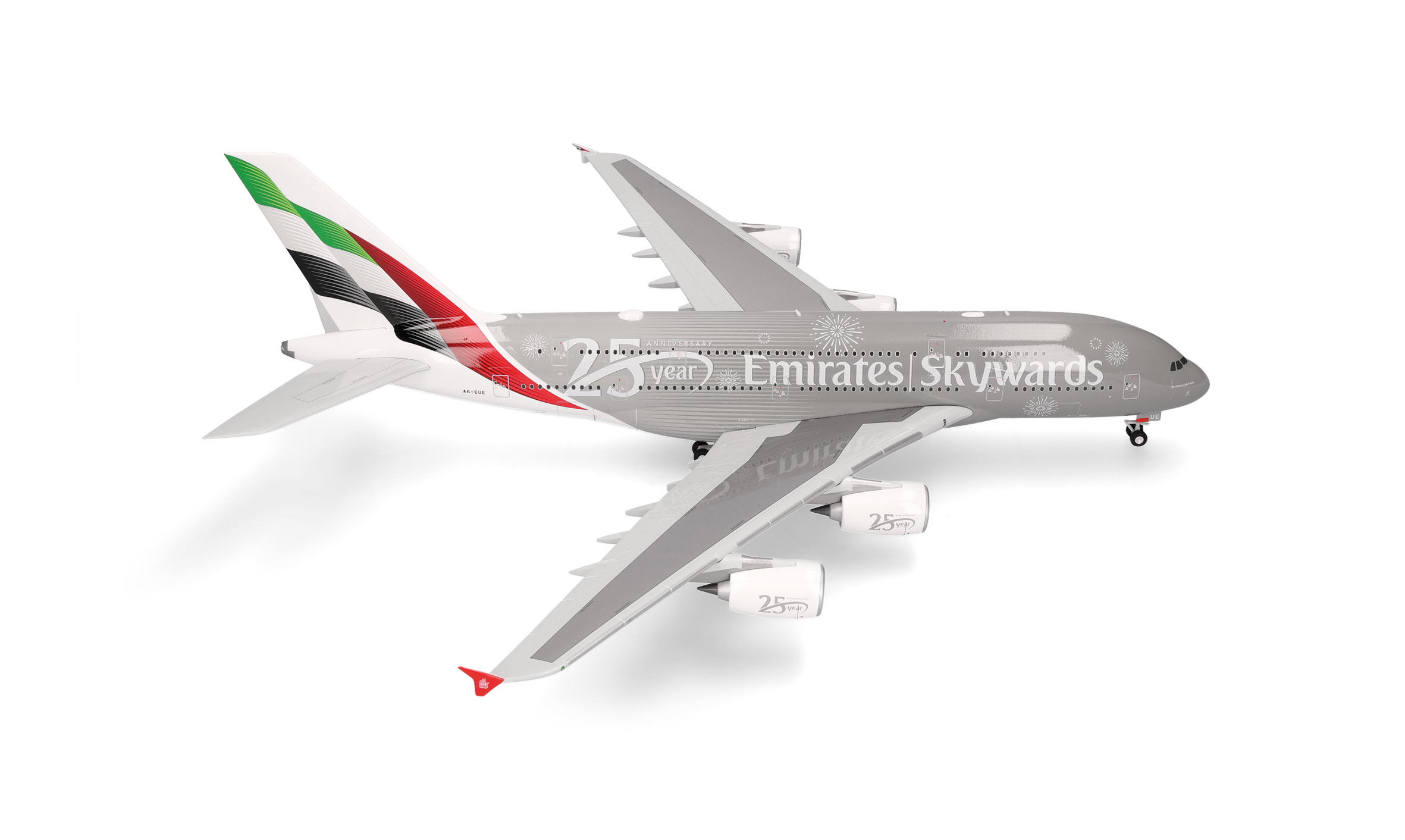 Herpa 539753 A380 Emirates Skyward 25 Years