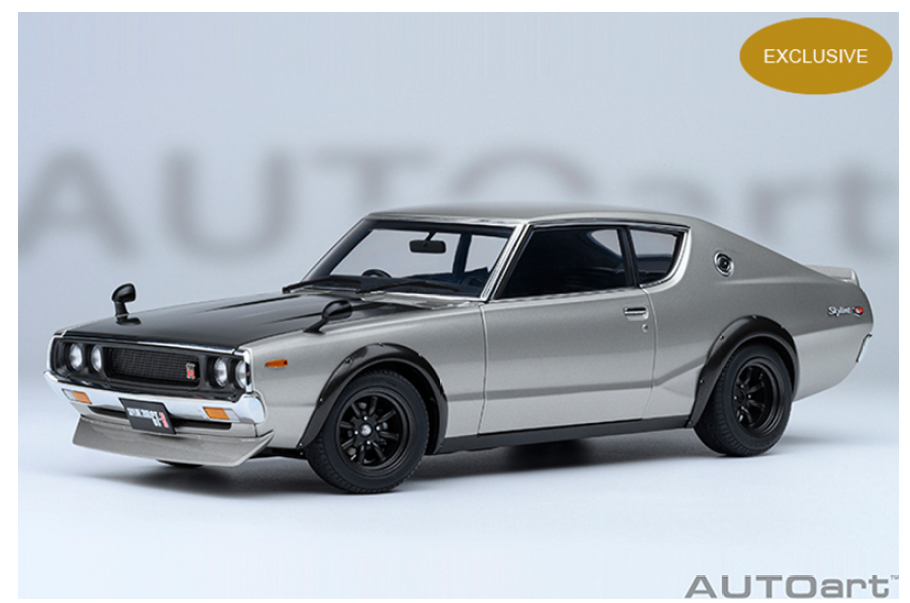 AUTOart 77477 Nissan Skyline 2000 GT-R SPEZ (KPGC110) (silver) 1:18