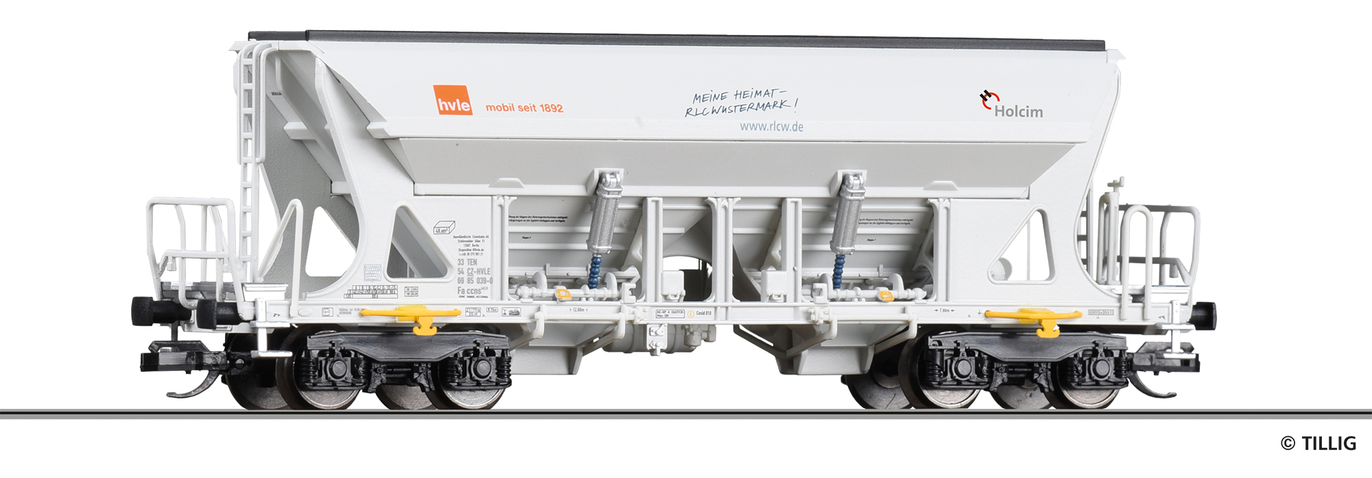 Tillig 15336 Selbstentladewagen Faccns der HVLE / Holcim