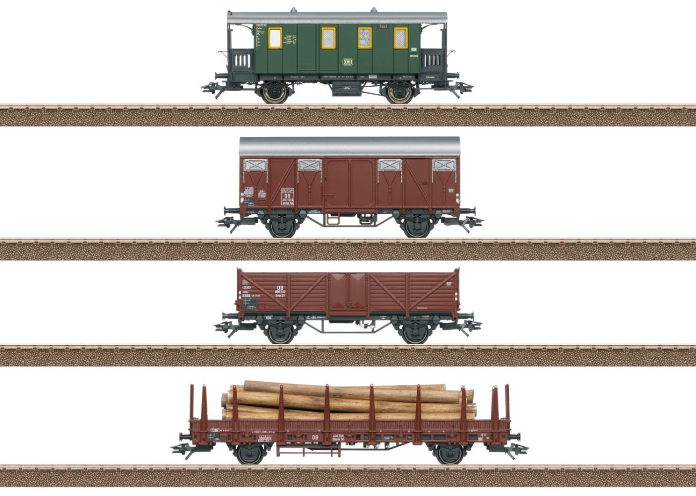 Trix 24140 Güterwagen-Set Nebenbahn DB 1:87 Spur H0 DC Neu