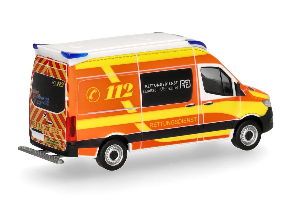 Herpa 099042 MB Sprinter '18 Delfis Rettungswagen 1:87 Spur H0 NEU