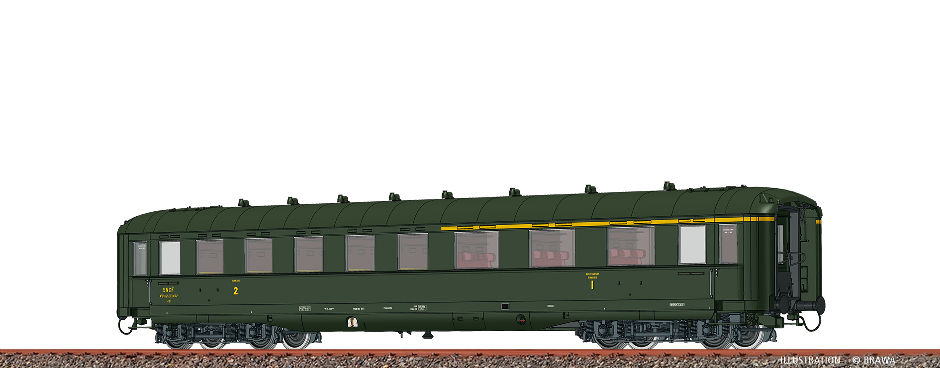 Brawa 51123 Personenwagen A3B5myfi SNCF 1:87 Spur H0 DC+ LED
