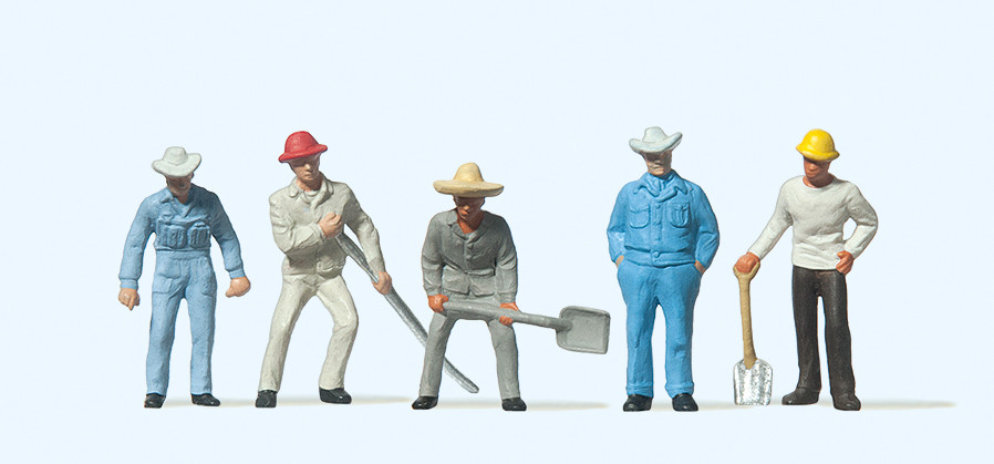 Preiser 14017 Gleisbauarbeiter 1:87 Spur H0 Neu OVP Figuren