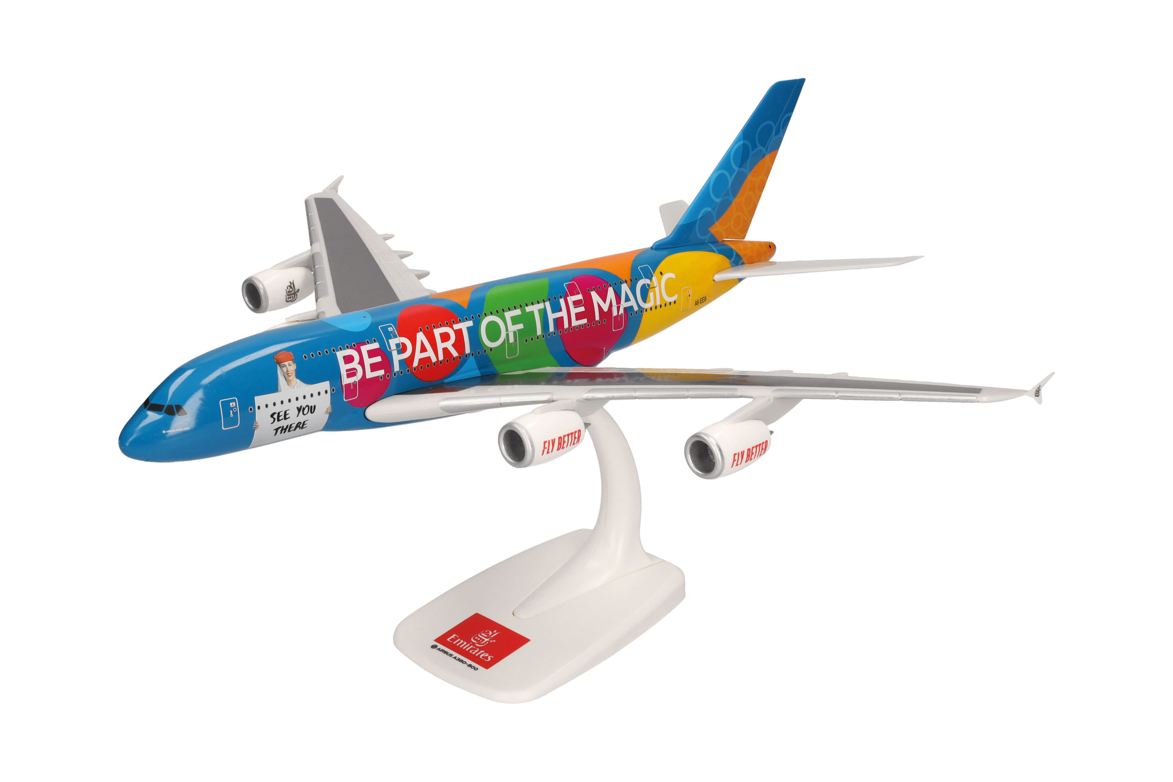 Herpa 615068 A380 Emirates Dest. Dubai
