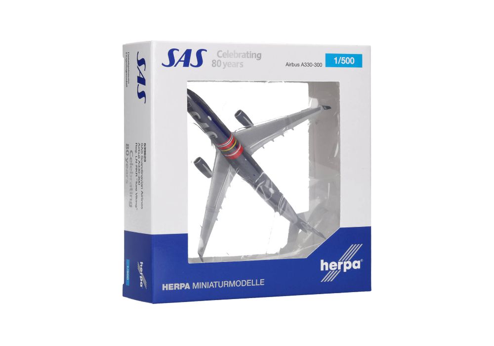 Herpa 539623 SAS Scandinavian Airlines Airbus A330-300 1:500 NEU