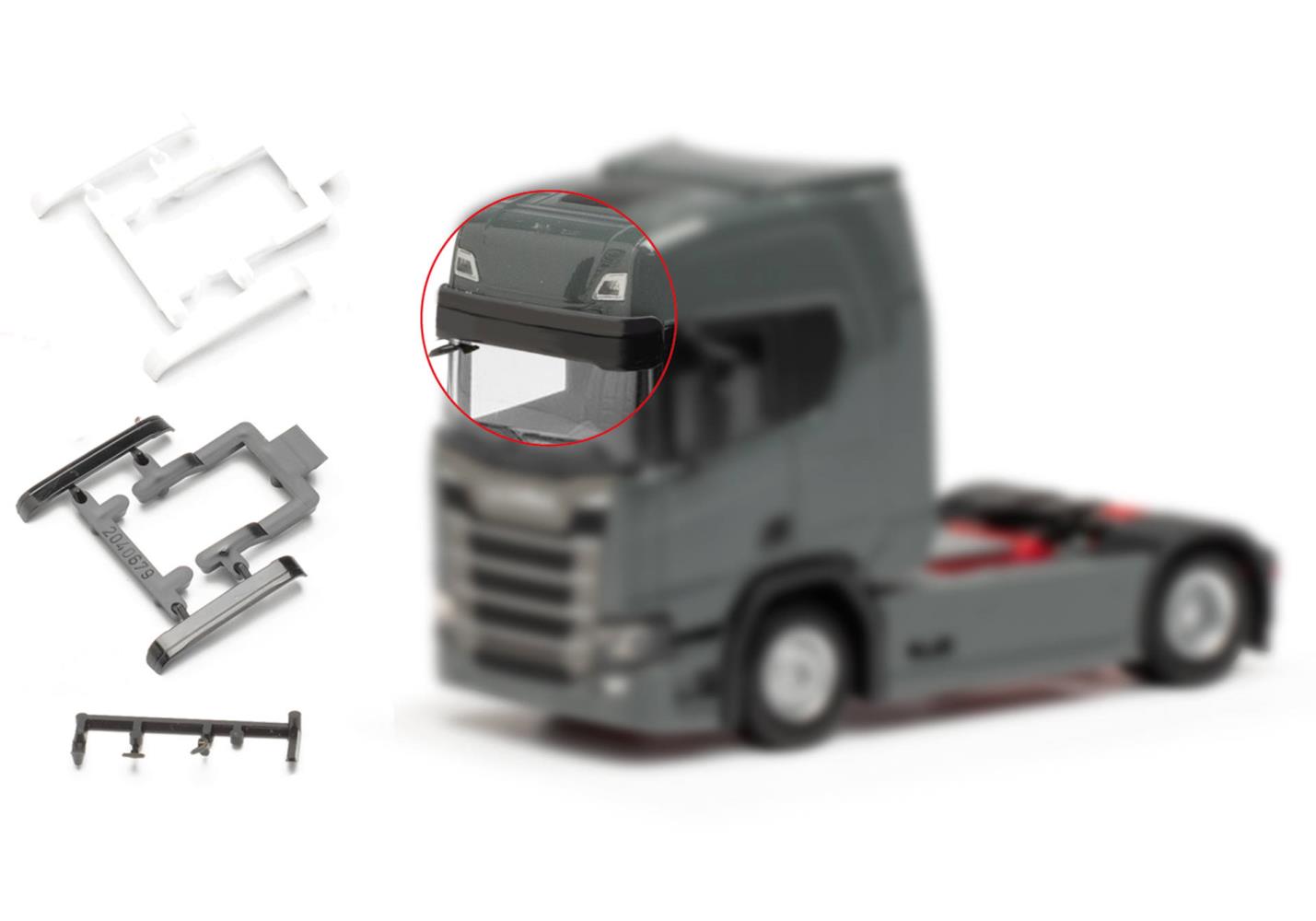 Herpa 054485 Zubehör Sonnenblende groß Scania CR/CS 1:87 Neu