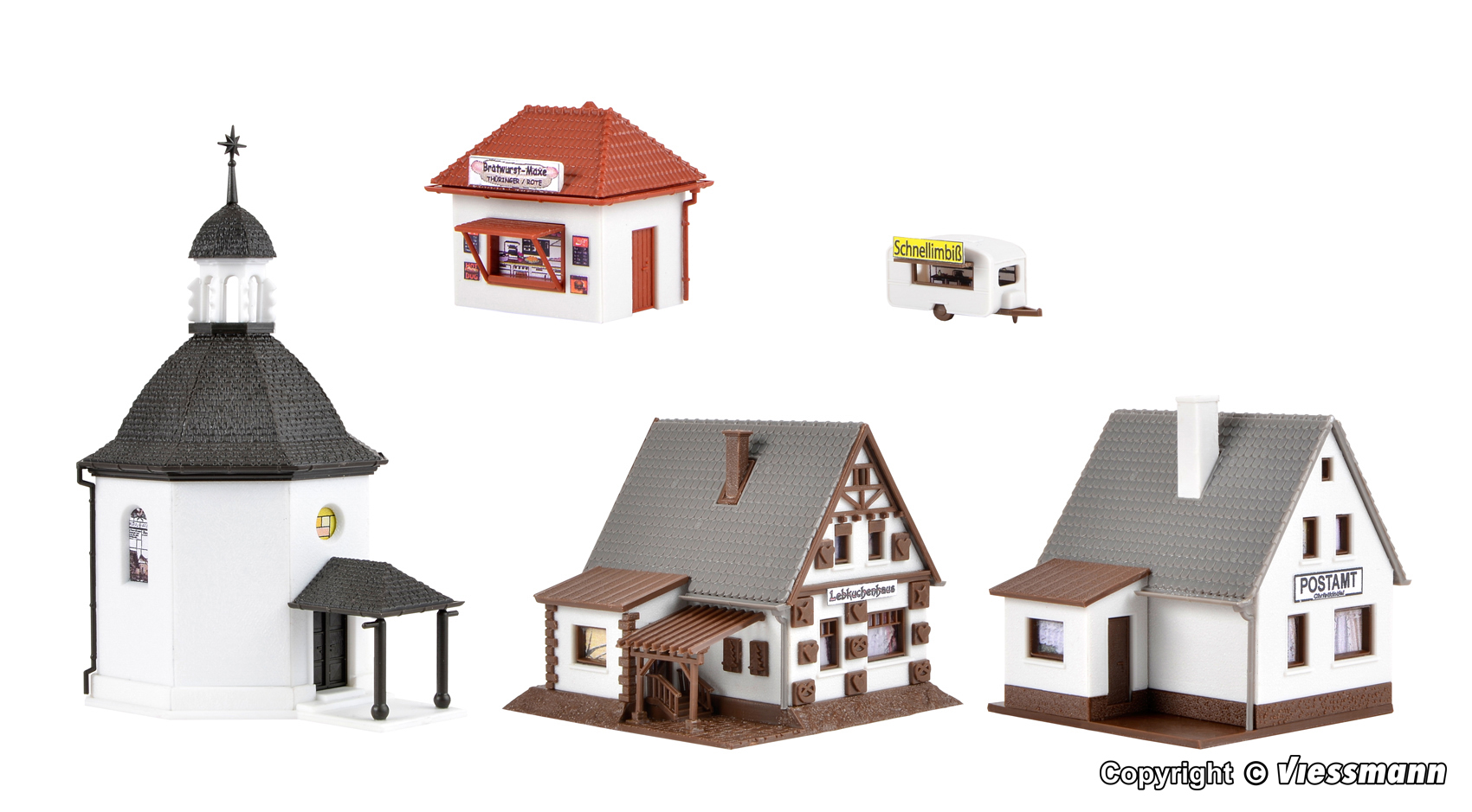 Vollmer 47613 Weihnachtsdorf mit LED-Beleuchtung 1:160 Spur N Neu
