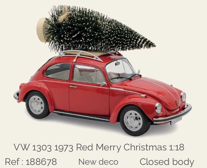Norev 188678 VW 1303 1973 Red Merry Christmas 1:18