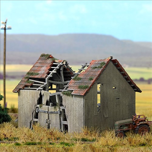 Busch 1405 Verfallene Scheune 1:87 Spur H0 Bausatz Neu OVP