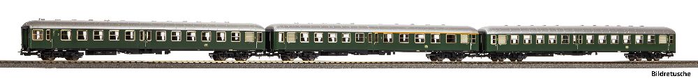 Piko 28326 3er Set Personenwgn yl-Wagen m. Stwg DB III Spur H0